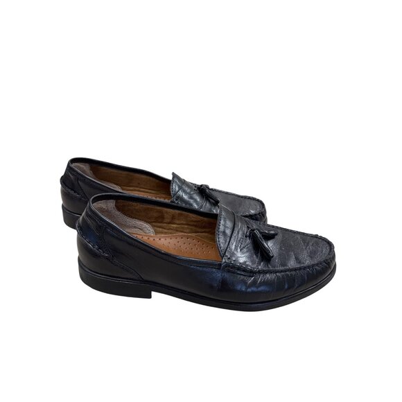 French Shriner Buchanan SKU 7447 Mens Black Leather Tassel Loafers 12M main image 5